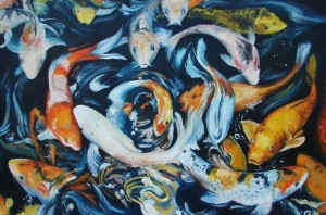 Color Fish Oil on canvas 80 X 60 cm