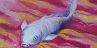 Fish Series 2 Oil on Canvas 80 X 38 cm