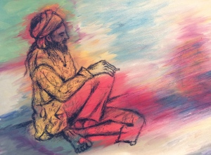 Sadhu 24X18" oil on canvas